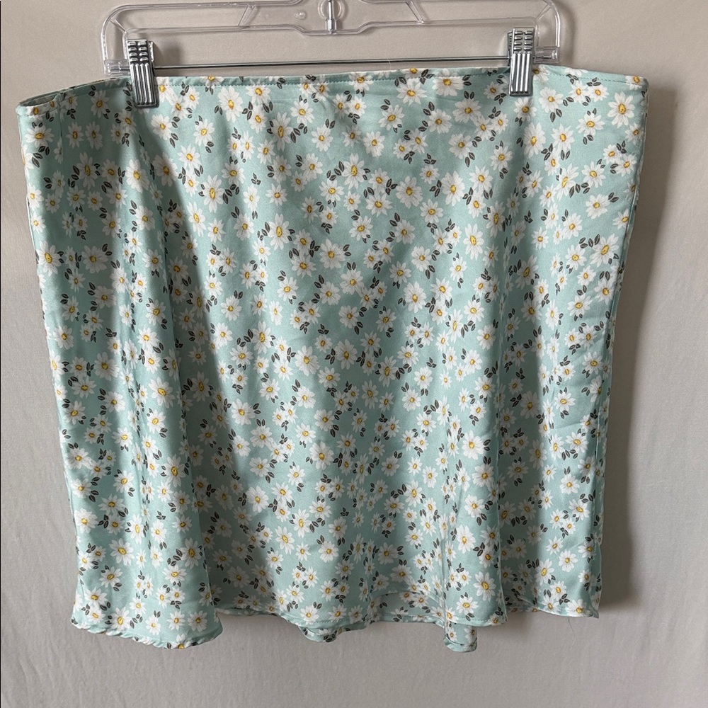 No Boundaries Mint Floral Circle Skirt